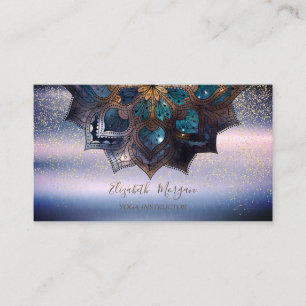 Carte De Visite Cool professionnel élégant Mandala, Confetti Yoga
