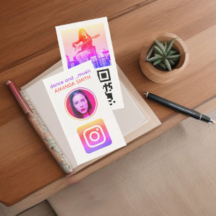 Carte De Visite Cool profil tendance photo logo instagram
