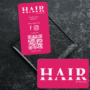 Carte De Visite Cool QR Code coiffeur Cosmetology Professionnel