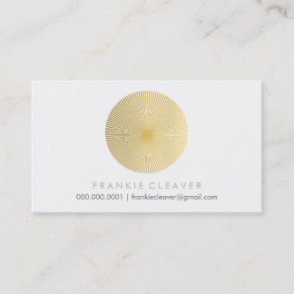 CARTE DE VISITE cool tache audacieuse feuille d'or