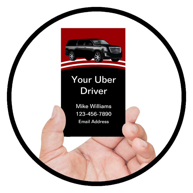 Carte De Visite Cool Uber Driver automobile unique (Créateur téléchargé)