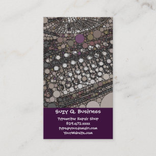 Carte De Visite Cool Vintage machine à écrire Design moderne Pop A