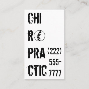 Carte De Visite CoolBlack & White Chiropratique Chiropraticien San