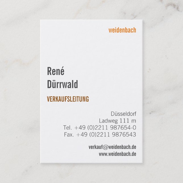 Carte De Visite Coole Visitenkarten (Devant)