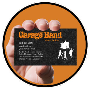 Carte De Visite Coolest Rock Garage Band Musician