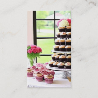 Carte De Visite Coordinateur du parti avec des petits gâteaux