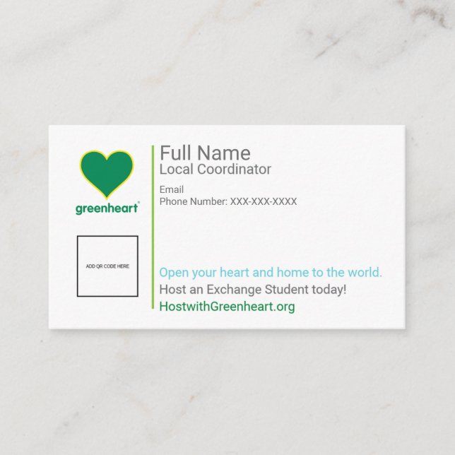 Carte de visite - Coordinateur local (Devant)
