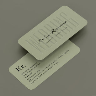 Carte De Visite Coordinateur wedding planner Sage Modern
