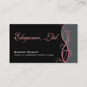 Carte De Visite Coordonnateur de planificateur de galas d'élégan