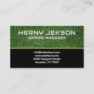 Carte De Visite Coordonnées de Fresh & Green Lawn Care Grass