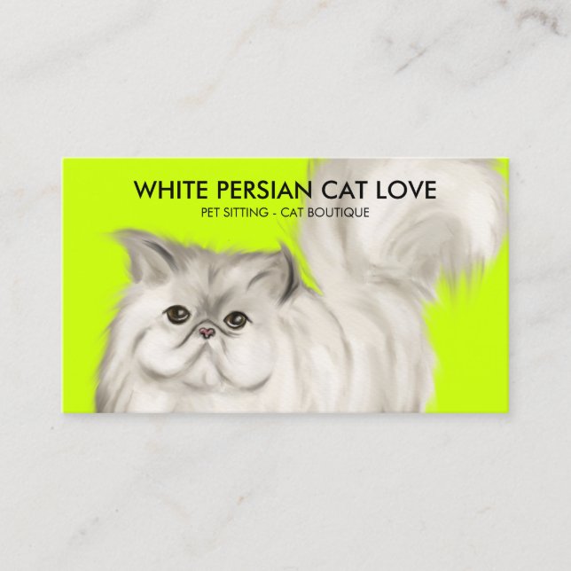 Carte De Visite Coordonnées de réservation du salon de chat (Devant)