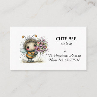 Carte De Visite Copain de l'abeille en fleurs