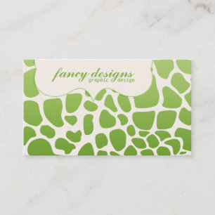 Carte De Visite Copie verte de girafe