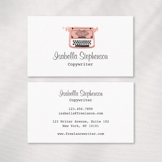 Carte De Visite Copywriter Freelance Author Writer Editor (Créateur téléchargé)