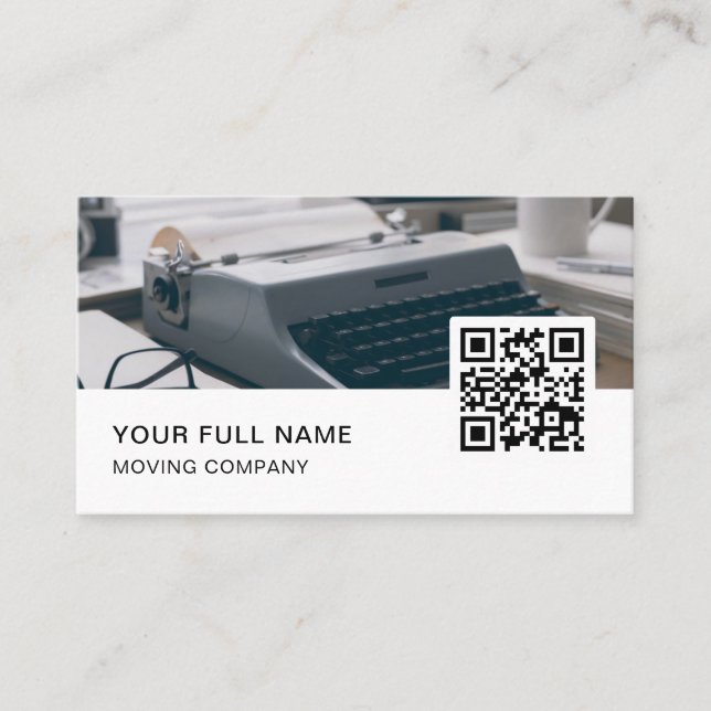 Carte De Visite Copywriter QR Code Logo Médias sociaux (Devant)