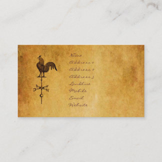 Carte De Visite Coq de thanksgiving