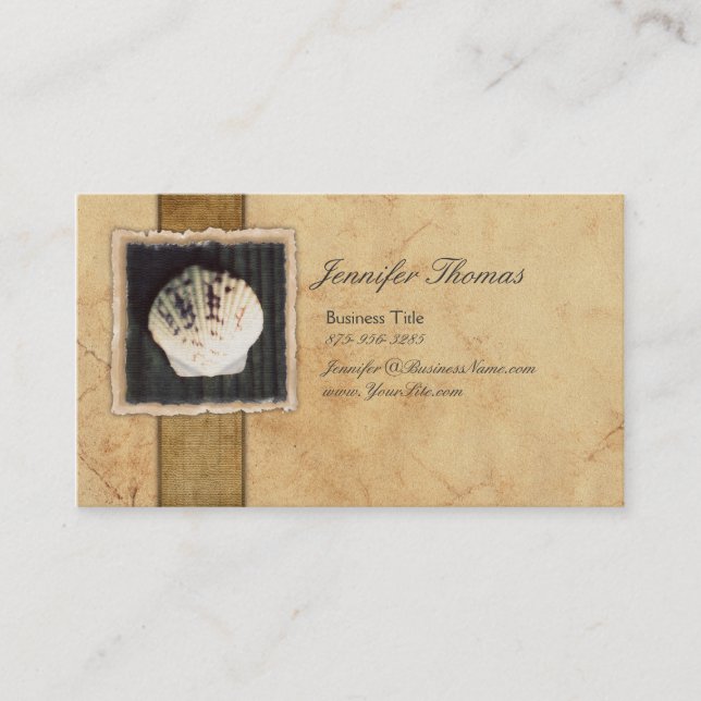 Carte De Visite Coquillage Vintage (Devant)