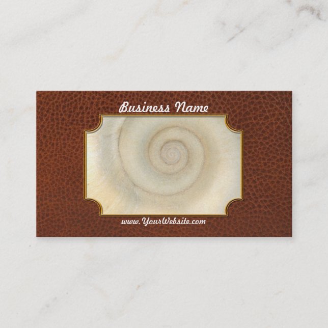 Carte De Visite Coquille - Conchologie - Spirale Blanche (Devant)