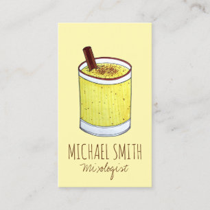 Carte De Visite Coquito Portoricain Eggnog Bartender Mixologue
