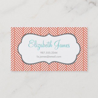 Carte De Visite Corail Herringbone