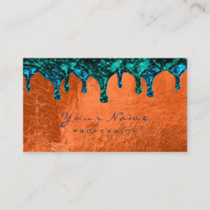 Carte De Visite Corail turquoise bleu de dépilage d'Epilation de