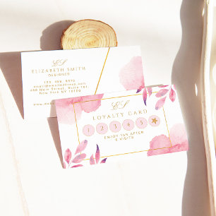 Carte De Visite Coral Pêche Aquarelle Loyauté moderne