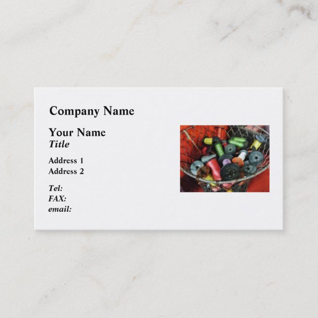 Carte De Visite Corbeille filaire avec fil (Devant)