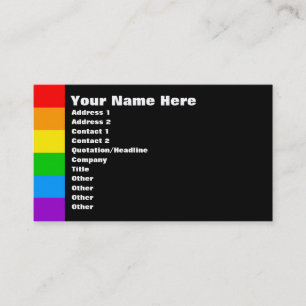 Carte De Visite Corey Tiger 80s Rétro Arc-en-ciel