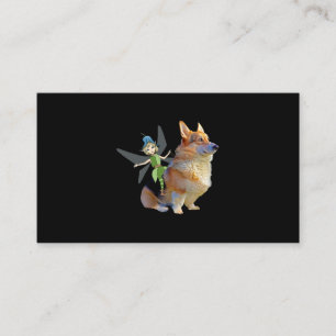 Carte De Visite Corgi & Fairy - Funny Pembroke Welsh Corgi