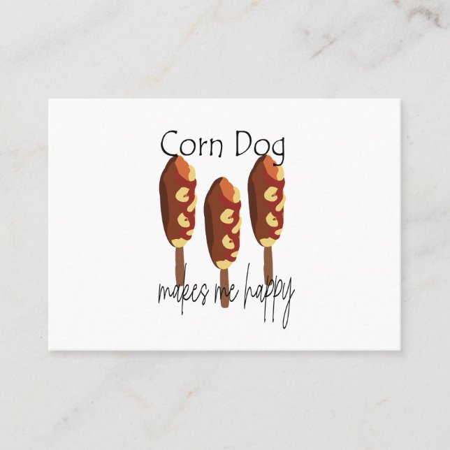 Carte De Visite Corndog Me Rend Heureux La Restauration Rapide (Devant)