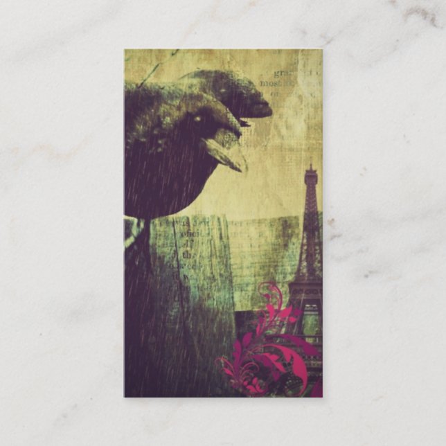 Carte De Visite Corneille éffrayante de corbeau de Halloween de (Devant)