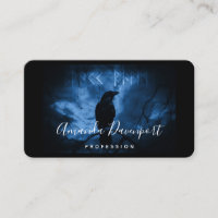 Corneille noire avec runes style gothique foncé