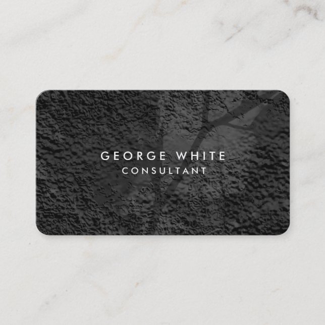 Carte De Visite Corner arrondi gris noir Motif professionnel (Devant)