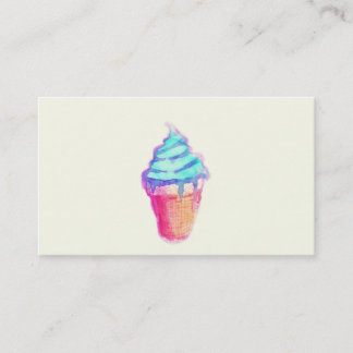 Carte De Visite Cornet de crème glacée mou frais génial dans les