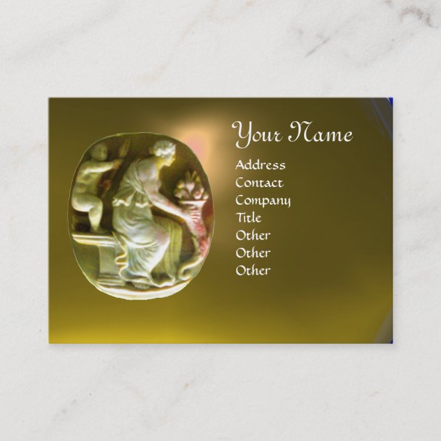 Carte De Visite CORNUCOPIA MONOGRAS jaune vif topaz (Devant)