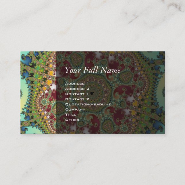 Carte De Visite Coronel - Fractal (Devant)