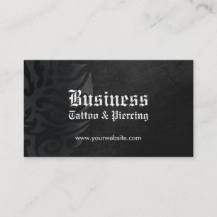 Carte De Visite Corps d'artiste de tatouage perçant l'obscurité