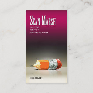 Carte De Visite Correcteur d'épreuves créatif élégant du rédacteur