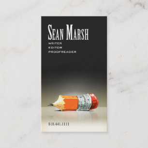 Carte De Visite Correcteur d'épreuves créatif élégant du rédacteur