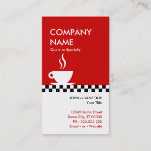 Carte De Visite correcteurs de café rétro