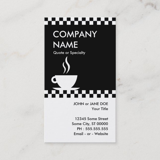 Carte De Visite correcteurs de café rétro (Devant)