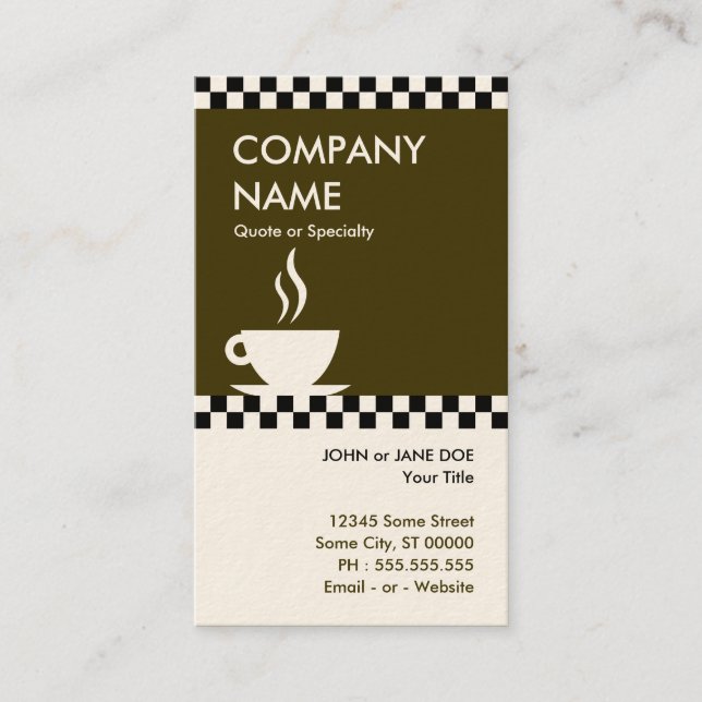 Carte De Visite correcteurs de café rétro (Devant)