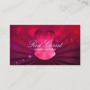 Carte De Visite Corset lingerie rose rouge luxueux de mode