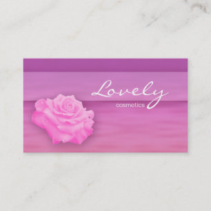 Carte De Visite Cosmétique rose Rose de fleurs d'eau propre