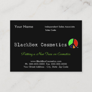 Carte De Visite Cosmétiques de boîte noire, ventes indépendante