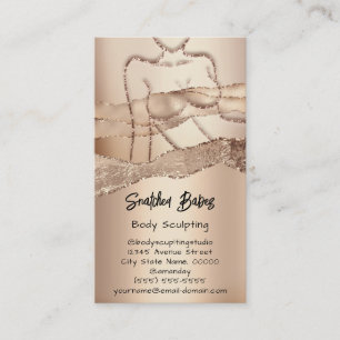 Carte De Visite Cosmétiques de sculpture corporelle personnalisées