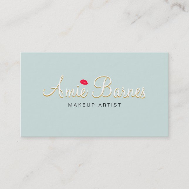 Carte De Visite Cosmetologie de maquillage de lèvres de baiser rét (Devant)