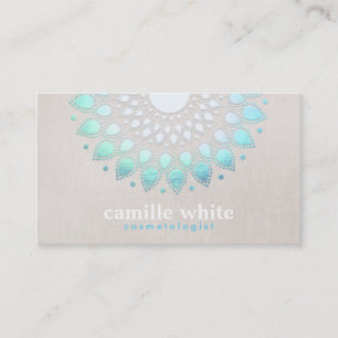 Carte De Visite Cosmetologie Élégante Soins de la peau et des chev