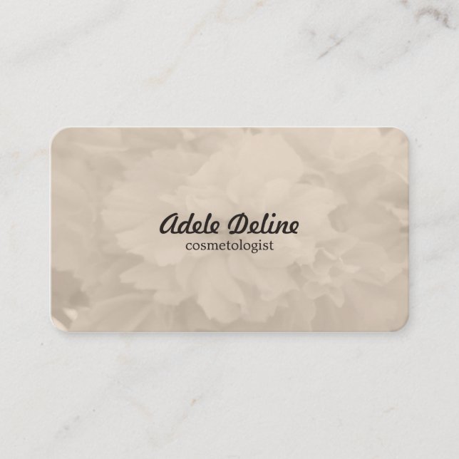 Carte De Visite Cosmetologist simple chic élégant de fleur (Devant)