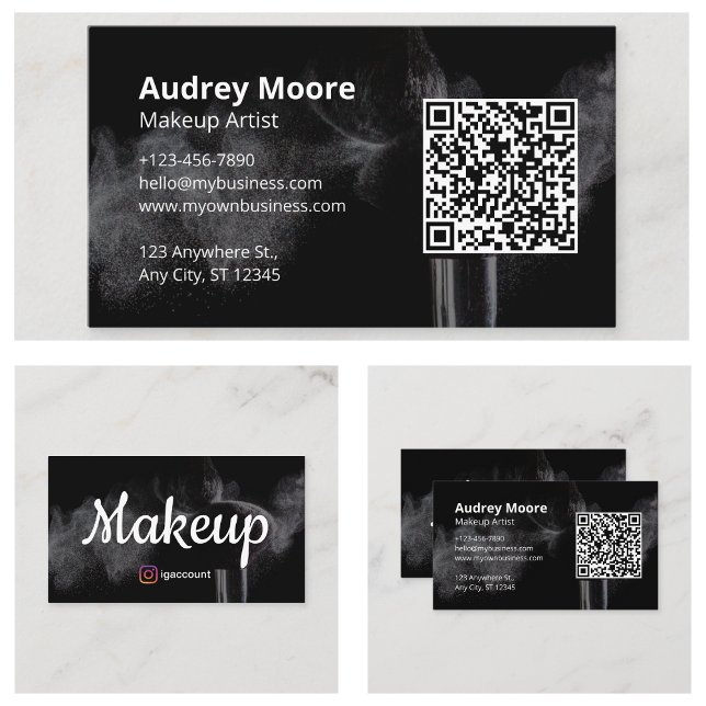 Carte De Visite Cosmetologiste maquilleur (Cosmetologist Makeup Artist Business Card
)